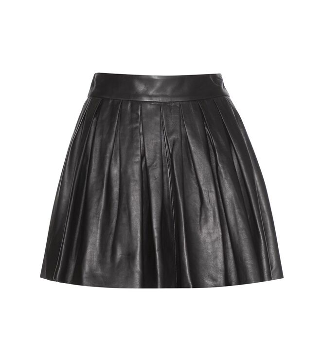 MINI | Saia em pele, €525, Alice + Olivia, em www.mytheresa.com