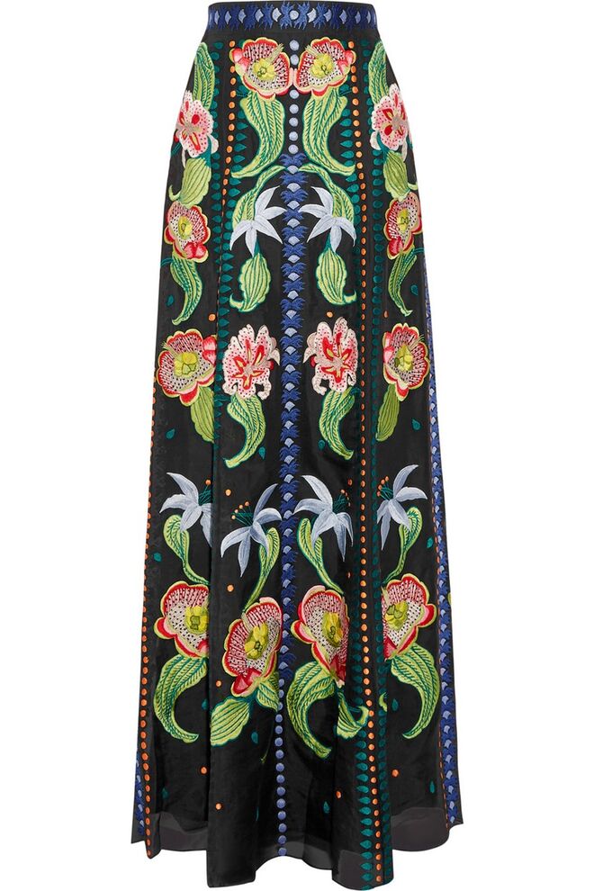 MAXI | Saia em seda bordada com organza, €2641, Temperley London 