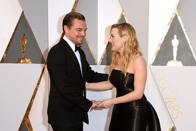 Leonardo DiCaprio e Kate Winslet em Ralph Lauren
