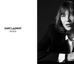 Aos 69 anos Jane Birkin na nova campanha de Saint Laurent