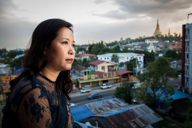 Su Su Tin, empresária influente, emprega 90% de mulheres nas suas empresas.