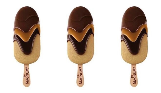Magnum Double de manteiga de amendom e de chocolate