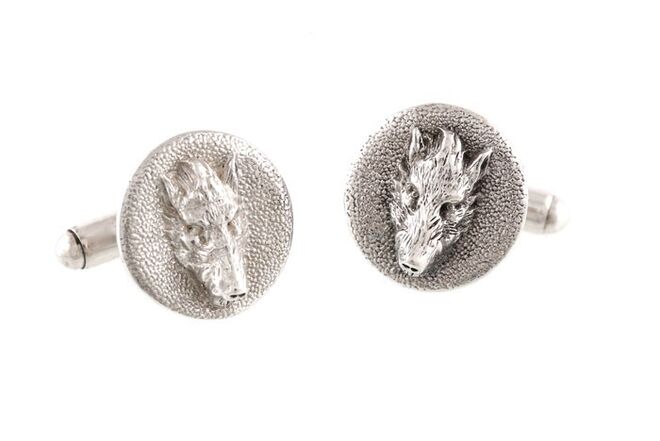 Botões De Punho em prata Um dia de Praia na Arrábida, Maria João Bahia