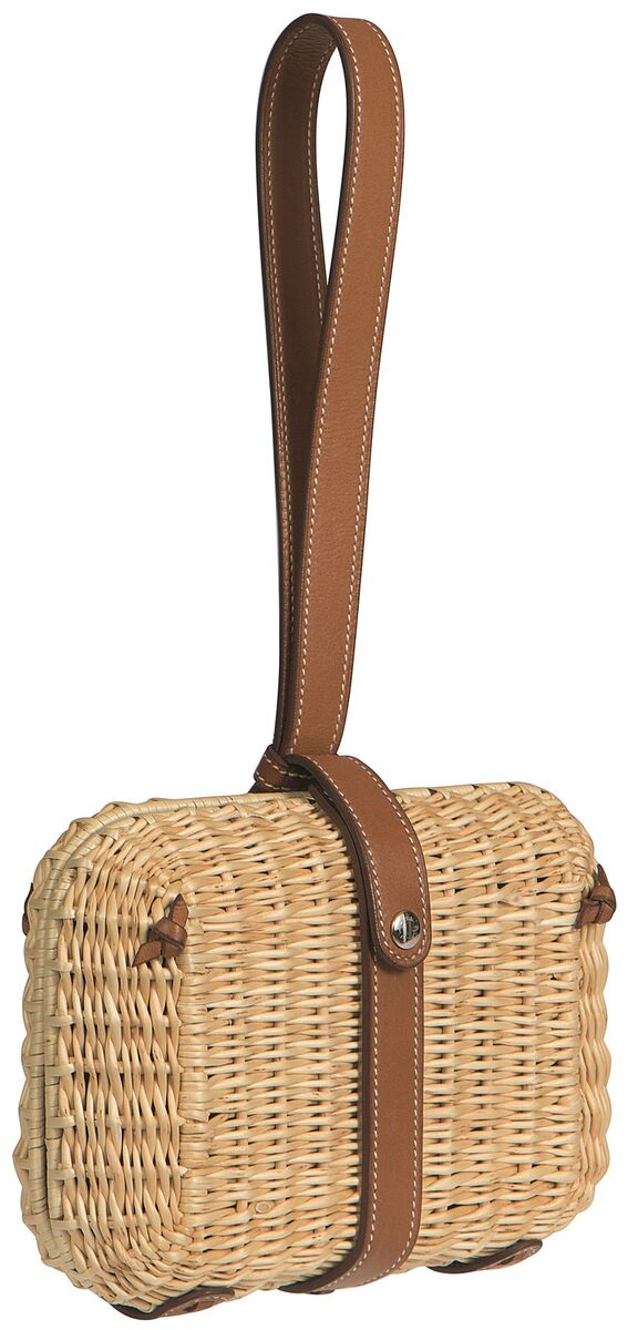SACOLAS DE MÃO | Carteira em palhinha e pele, €4800, Hermès