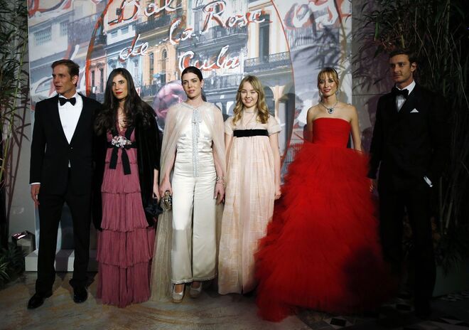 Andrea Casiraghi, Tatiana Santo Domingo, Charlotte Casiraghi, Beatrice Borromeo e Pierre Casiraghi