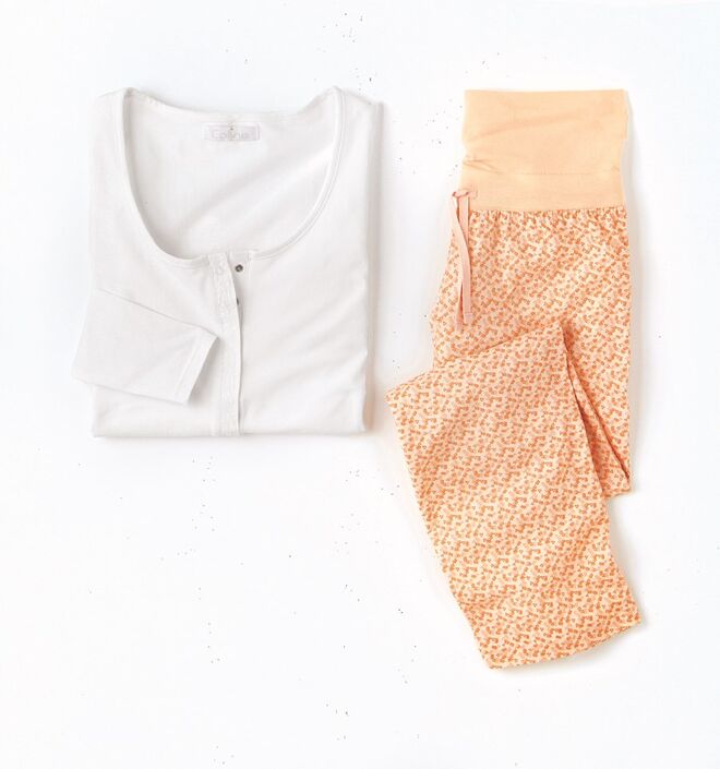 Pijama estampado, para a gravidez e a amamentação 24,99€