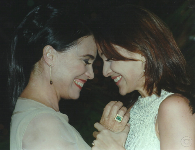 Com a filha, Gabriela Duarte (na novela por Amor)