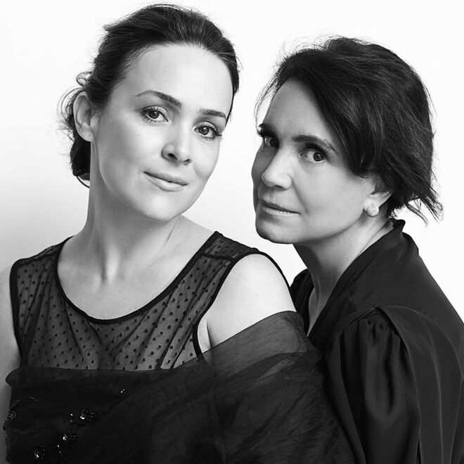 Com a filha, Gabriela Duarte