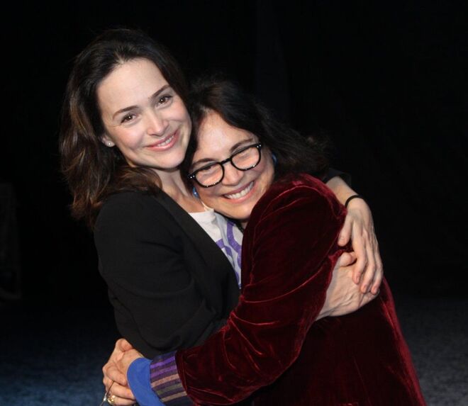 Com a filha, Gabriela Duarte