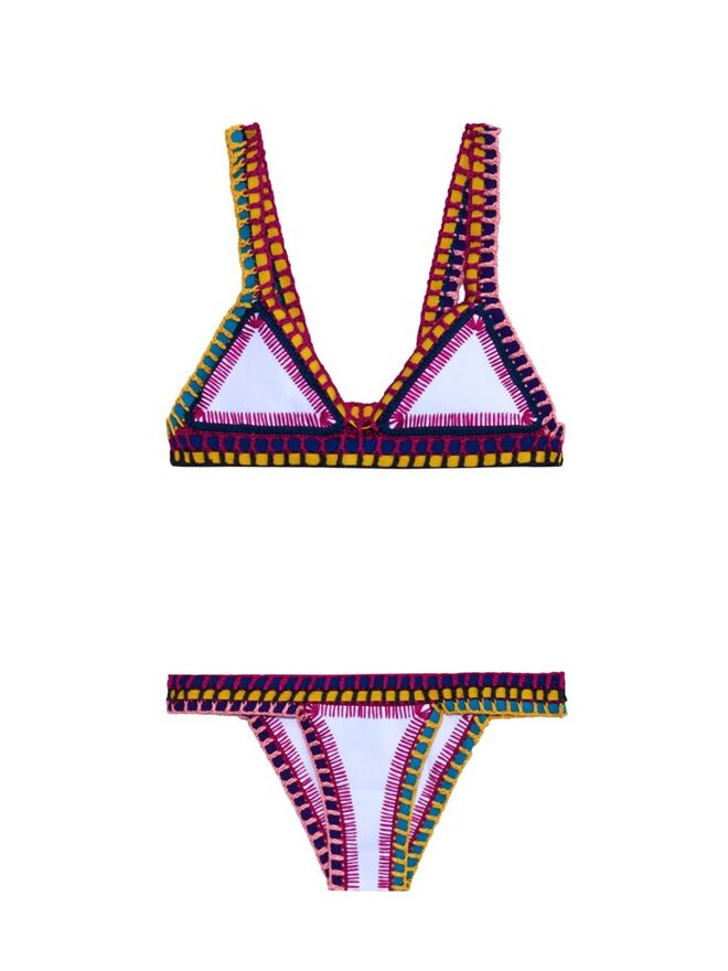 Kiini Yaz crochet-trim bikini, €225 em matchesfashion.com