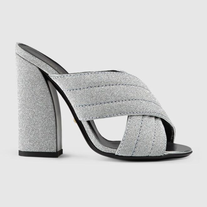 Glitter crossover sandal, €550