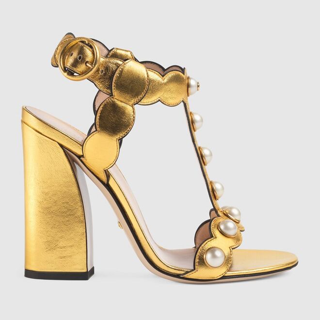 Willow leather t-strap sandal, €890