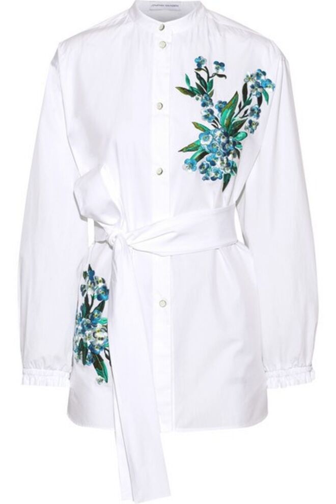 BRANCO | Camisa em algodão, €861, Jonathan Saunders, em net-a-porter.com