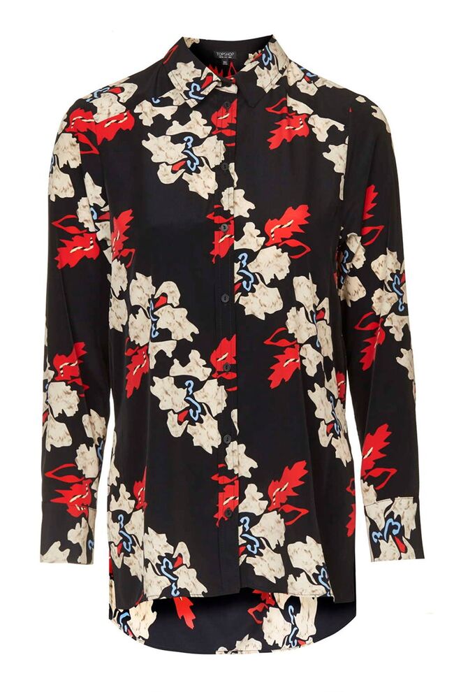 FLORAL | Camisa em poliéster, €52, Topshop