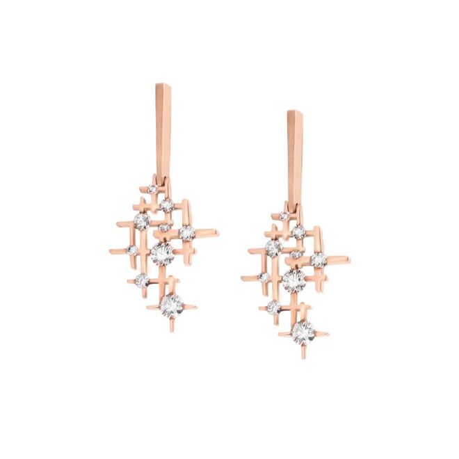 Mater, Brincos em ouro rosa e brilhantes, €2080