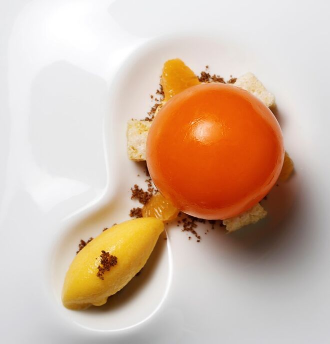 Tangerina, um dos pratos do Belcanto