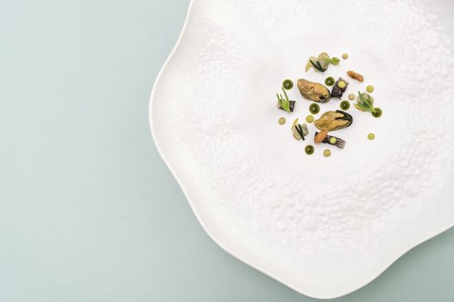 Restaurante Bon Bon Mariscos, Berbigão, percebes, mexilhões, cumbawa e ervas marinhas