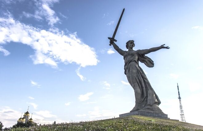 O chamamento da Mãe Rússia Volgogrado, Rússia