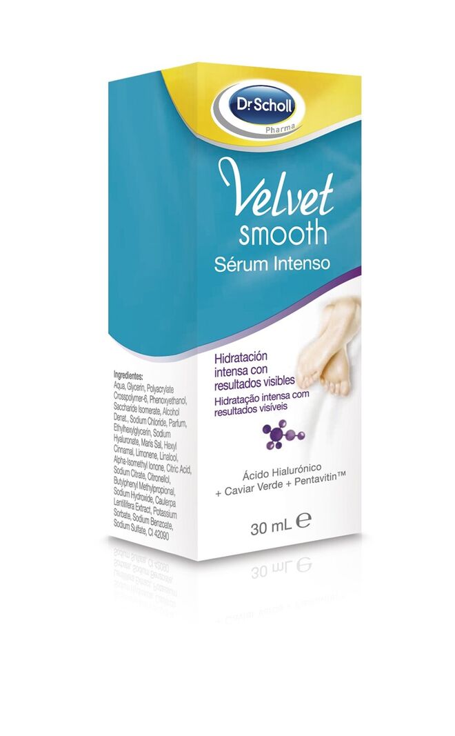 Mãos e Pés | 1.º Lugar: Linha Velvet Smooth: Gel de Lavagem, Sérum Intenso, Creme Hidratante Diário e Máscara de Noite, Dr. Scholl