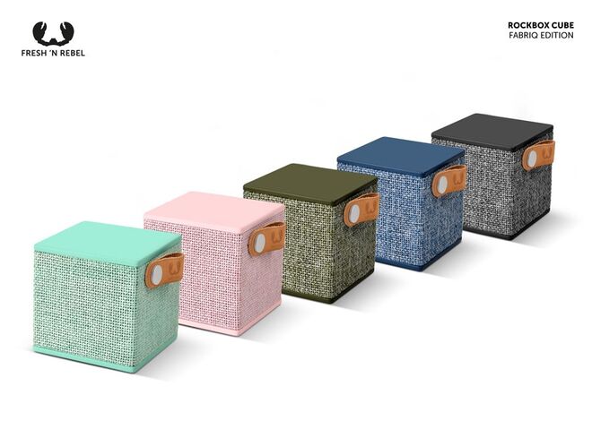 Rockbox Cube Fabriq Edition é uma coluna Bluetooth pequena, €29.99