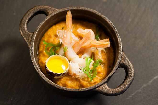  Isto é que vai uma açorda de camarão vermelho e algas