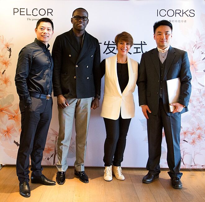 Eddie Wang, Rui Tati, Sandra Correia e Partner William Xie ICorks