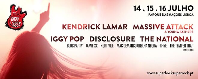 Super Bock Super Rock 2016, 14, 15 e 16 de julho | Mais aqui: www.superbocksuperrock.pt