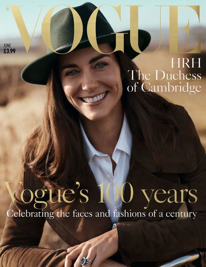 Kate faz a capa da edição de junho da Vogue inglesa de 2016
