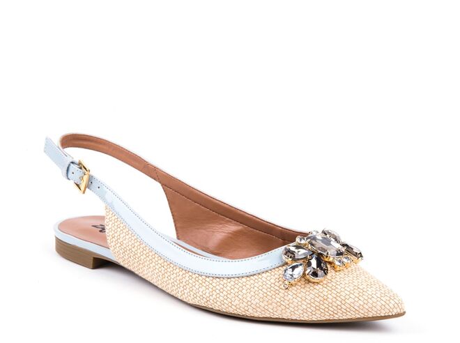 Sling back em palha natural 69.90€