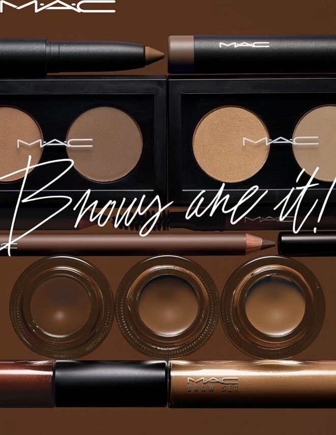 BROWS ARE IT, M.A.C. Preenchidas, alongadas, naturais, em forma de arco, com todo o seu caráter individual, tão expressivas como qualquer outro traço do rosto. Uma coleção de produtos profissionais M·A·C onde as sobrancelhas são protagonistas.