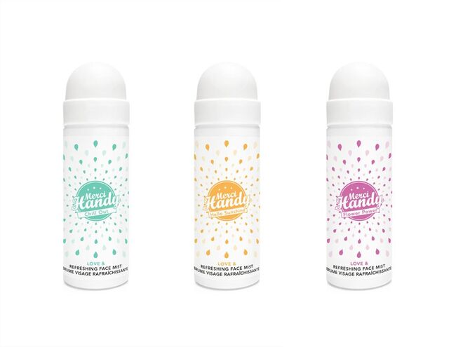 Merci Handy desenvolveu uma bruma de frescura que pode levar para todo o lado. O spray facial é suave, fresco e perfumado, €4.95, cada, na Sephora