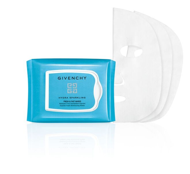 Givenchy HydraSparkling Masque. uma nova técnica de beleza para oferecer à pele um banho de hidratação intensa com um efeito refrescante de longa duração. Pack (x14) €60,60