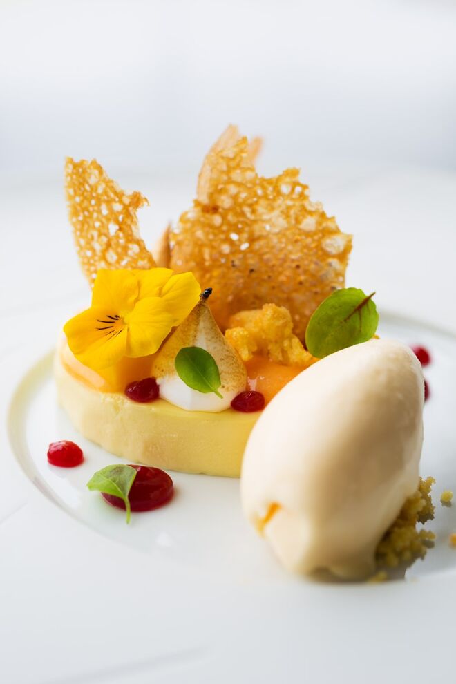 Sobremsa Yuzu com Maracujá e Manga, Midori (Chef Diogo Lopes)