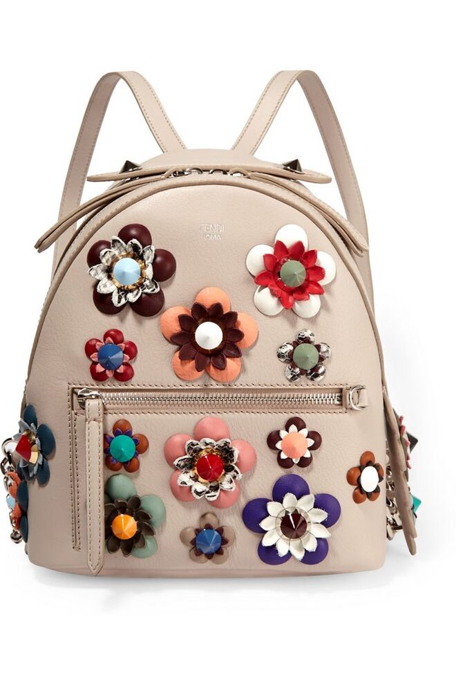 Flores, mochila Fendi