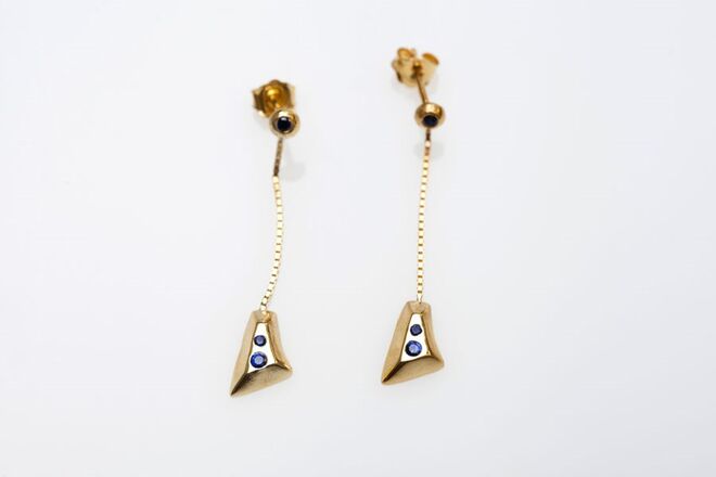 Joana Mota Capitão, Talhe Collection, Brincos em prata dourada e zircónias, €95