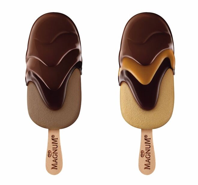 Magnum Double Chocolate e Magnum Double Manteiga de Amendoim