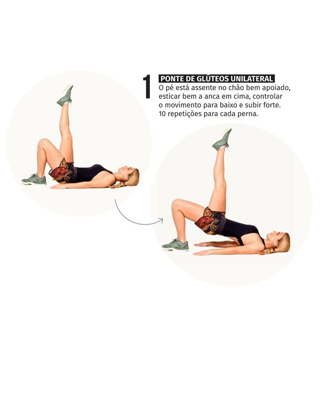 1 | Ponte com glúteos unilateral