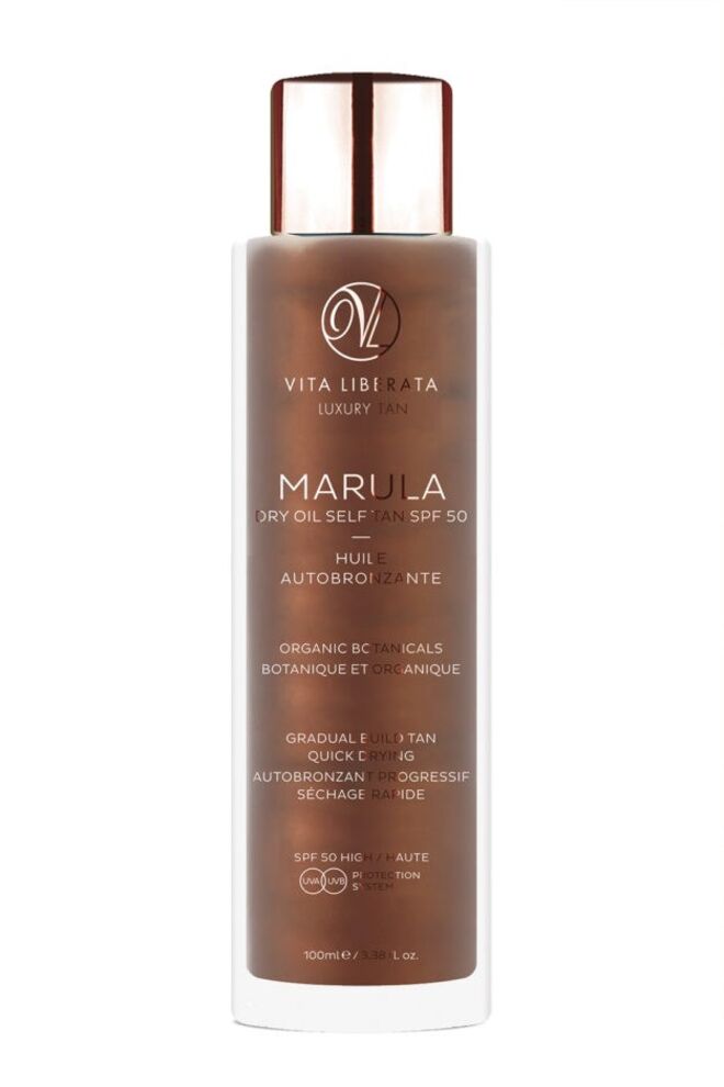 Marula Dry Oil Self Tan SPF50, Vita Liberata €39.90, Sephora
