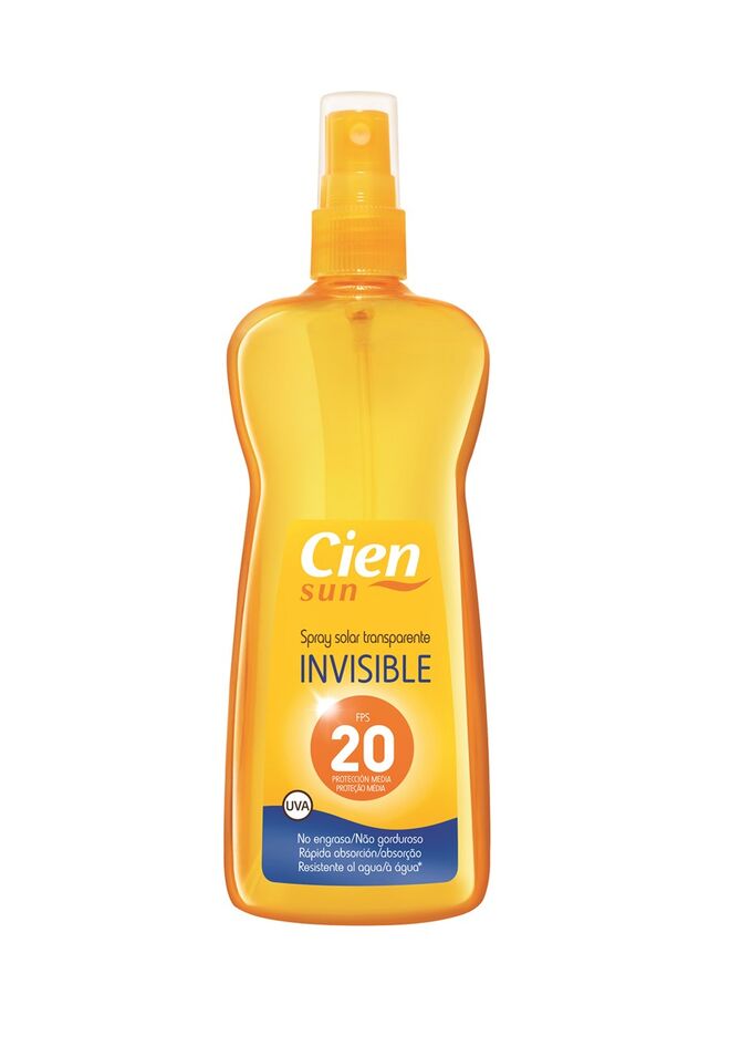 Cien Spray Solar transparente (FPS20 de 250 ml – 4,99€ e FPS30 de 200 ml – 4,19€), Lidl