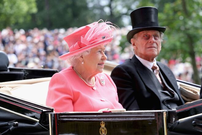 Rainha Isabel II com o Duque de Edimburgo