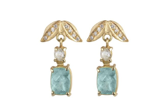 Brincos "Até Sempre" em ouro diamantes e paraíba €980