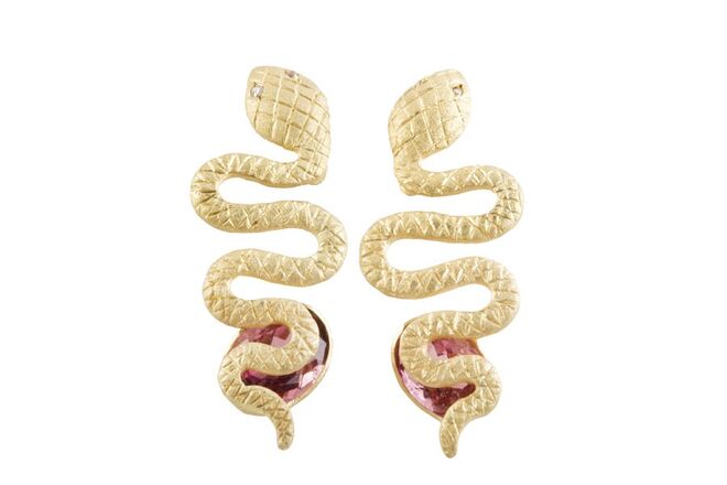 Brincos "Depois da magia" em ouro turmalinas e diamantes €985