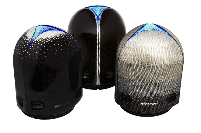 Purificadores do ar Airfree, com design exclusivo, em ónix e cristais Swarovski