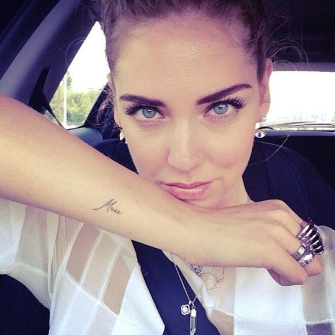 As tatuagens de Chiara Ferragni | "Musa" no braço direito