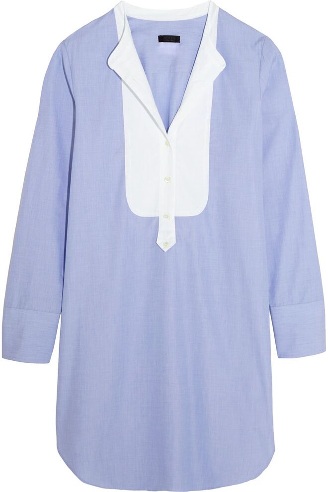 Vestido em algodão, €277, J. Crew, em net-a-porter.com