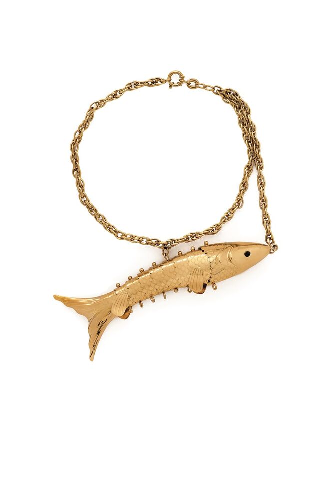 Colar em metal banhado a ouro, €1400, Loewe