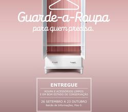 Guarde a sua roupa no roupeiro de quem mais precisa