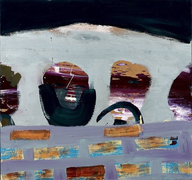 Beeze Bailey & Brian Eno. Generals at the wall.