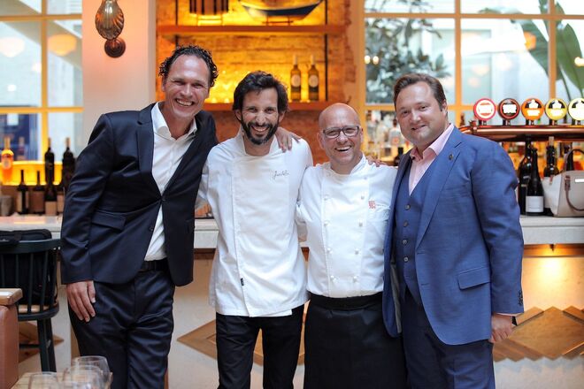 Justin Ultee (Desire), Chef Jose Avillez, Chef Heinz Beck, Joachim Hartl (Conrad Algarve)