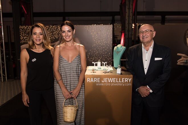Rita Ferro Rodrigues, Helena Coelho e representante Rare Jewellery